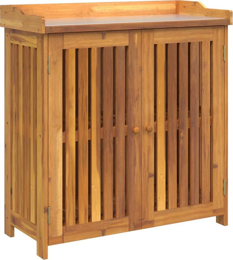 VidaXL Tuinkast met opslag met de deur Bruin 78 x 36.5 x 78cm Massief acaciahout