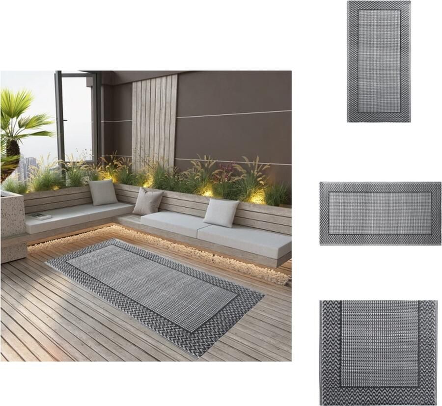 VidaXL Tuinkleed Tuinkleden Terraskleed Terraskleden Buitenkleed 80x150 cm PP grijs