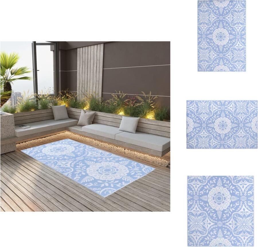 VidaXL Tuinkleed Tuinkleden Terraskleed Terraskleden Buitenkleed ARAKIL 190x290 cm PP babyblauw
