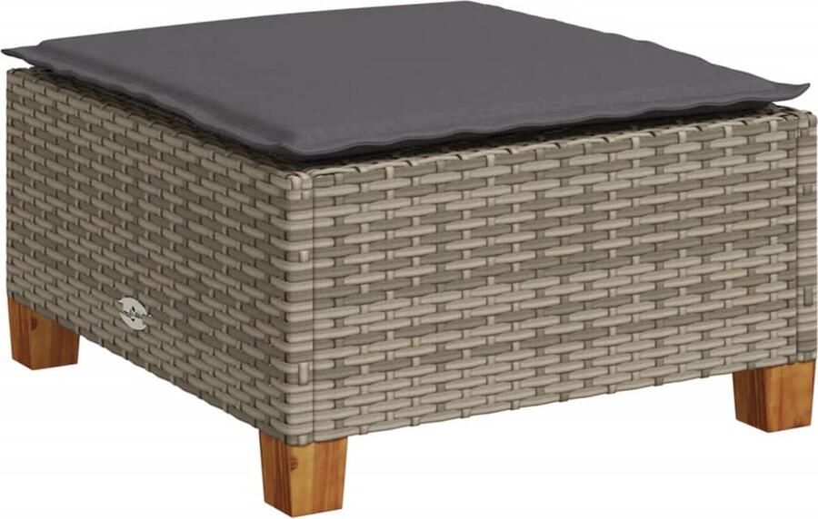 VidaXL -Tuinkruk-met-kussen-63 5x56x32-cm-poly-rattan-grijs