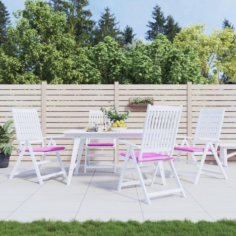 VidaXL Tuinstoelkussens 4 st 50x50x3 cm Roze Tuinstoel Kussentje Oxford Stof Waterdicht Kussen Roze Kussens Outdoor Kussens Balkon Kussens - Foto 2
