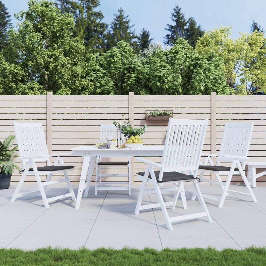 VidaXL Tuinstoelkussens 4 st Antraciet 50x50x3 cm Tuinstoel Kussentje Oxford Stof Waterdicht Antraciet Lounge Kussen Balkon Kussen - Foto 2