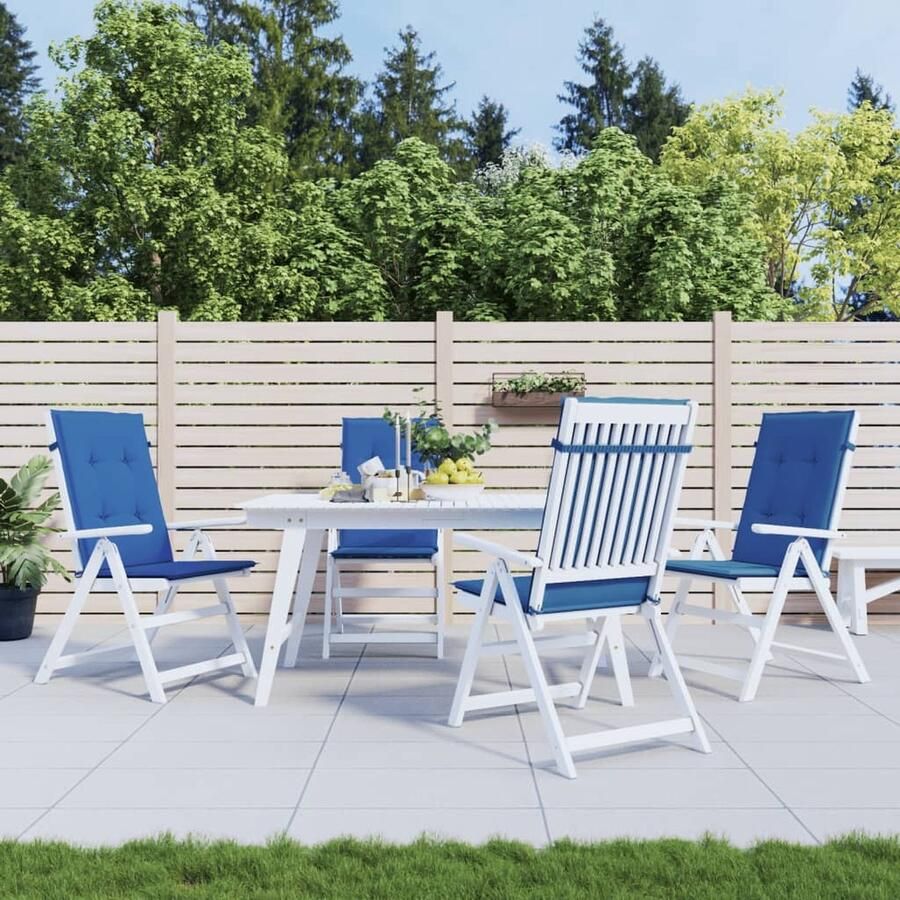 VidaXL Tuinstoelkussens 4 st Koningsblauw Tuinstoel Kussentje Outdoor Kussens Balkon Kussens Lounge Kussens Blauw Kussen Waterdicht Kussen Stofkussen - Foto 2