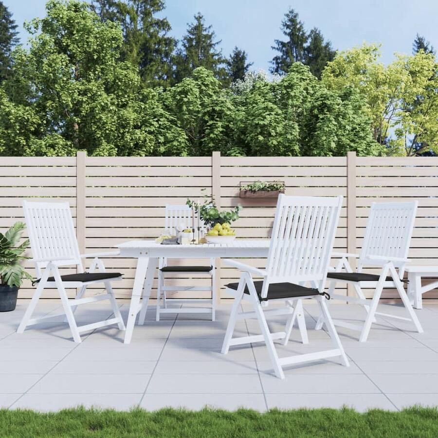 VidaXL Tuinstoelkussens 4 st Zwart 50x50x3 cm Tuinstoel Kussentjes Outdoor Kussens Stofkussens Zitzakken Lounge Set Kussens Tuinkamer Accessoires Balkondecoratie Buitenaanleg - Foto 2