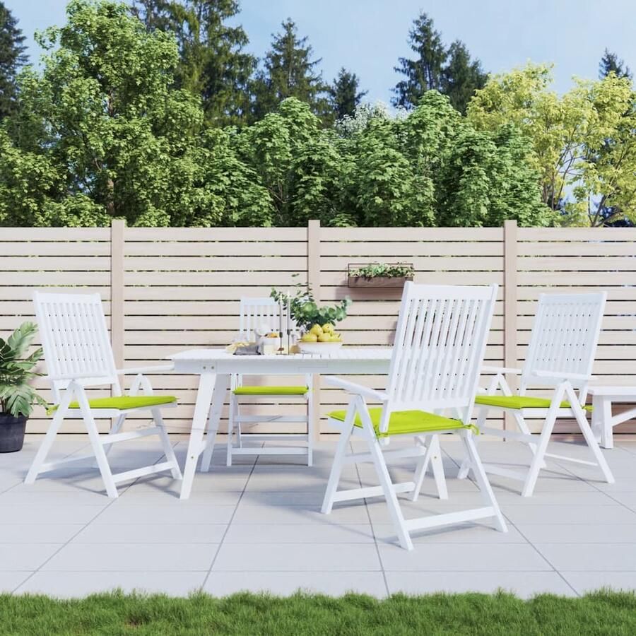 VidaXL Tuinstoelkussens 4 stuks 50x50x3 cm groen Tuinstoel Kussens Oxford Stof Groene Kussens Buitensteekussens Lounge Kussens Terras Kussens Zitkussens - Foto 2