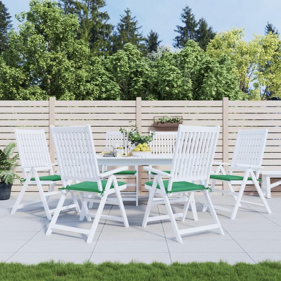 VidaXL Tuinstoelkussens 6 st groen 50x50x3 cm Tuinstoel Kussentje Oxford Stof Waterdicht Outdoor Kussens Lounge Kussens Tuinkamer Accessoires Zitkussens - Foto 2