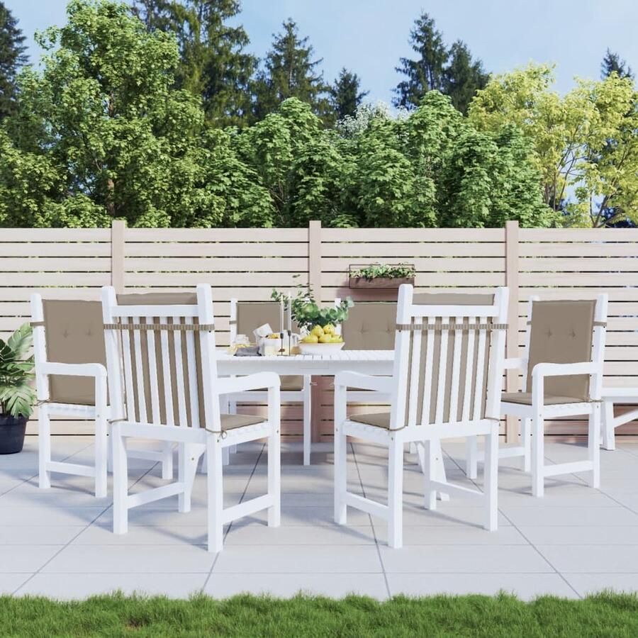 VidaXL Tuinstoelkussens 6 st oxford taupe Tuinstoel Kussentje Oxford Stof Taupe Buitentoepassing Waterdicht Lounge Kussen - Foto 2