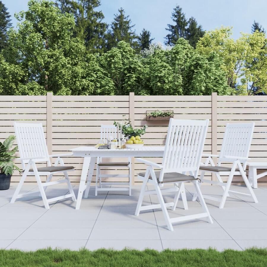 VidaXL Tuinstoelkussens Grijs 40x40x3 cm Set van 4 Tuinstoel Kussentjes Oxford Stof Kussens Outdoor Kussens Balkon Kussens Tuinkamer Accessoires Lounge Kussens Zitkussens - Foto 2