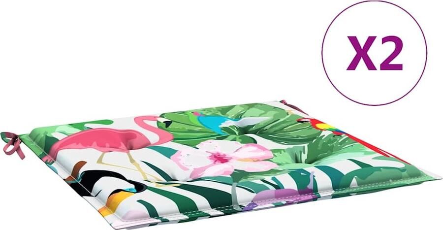 VidaXL Tuinstoelkussens Waterafstotend Set van 2 Tuinstoel Kussentje Oxford Stof Buitentoepassing Waterafstotend Antislip Balkondecoratie - Foto 2