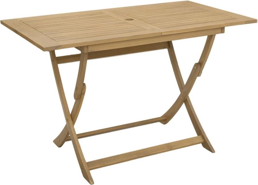 VidaXL Tuintafel Inklapbaar 120x70x75 cm Acaciahout Houten Tuintafel Tuinmeubilair Acaciahout Buitentafel Vouwttafel