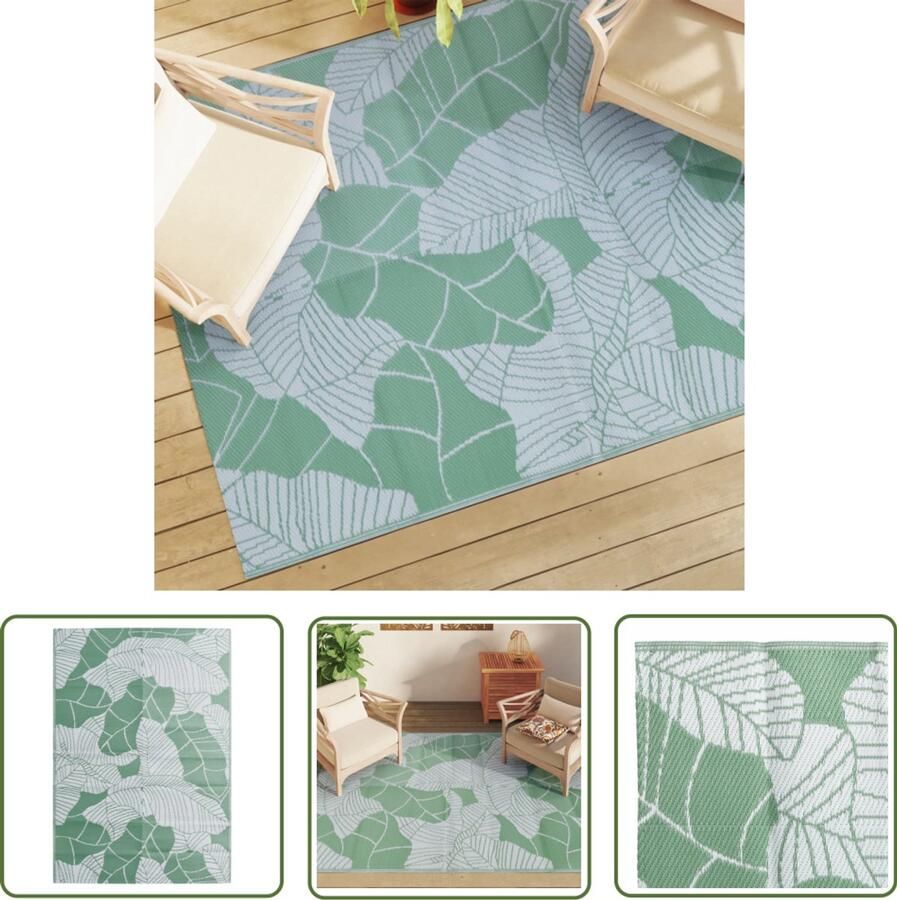VidaXL Tuintapijt Buitenkleed ARAKIL 160x230 cm PP groen Terrasdecoratie Patiodekoration Outdoortextiel