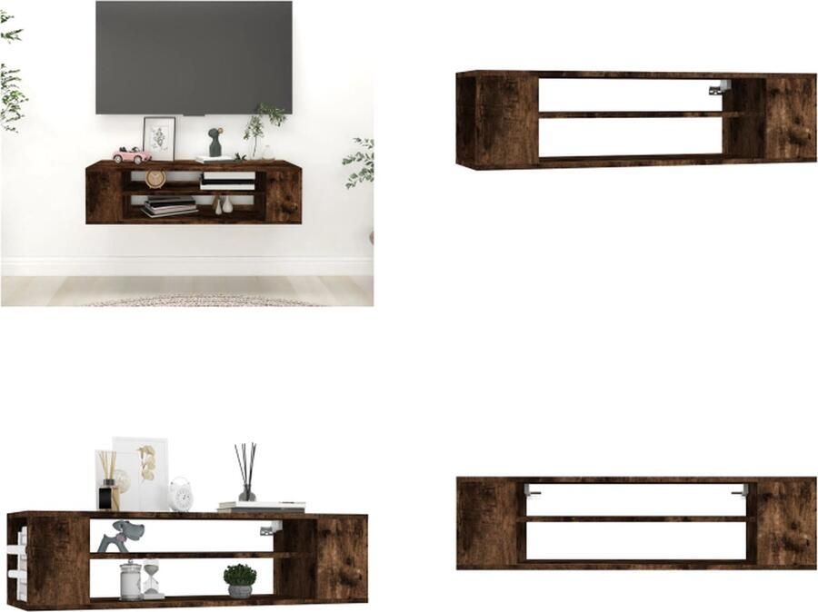 VidaXL -Tv-hangmeubel-100x30x26 5-cm-bewerkt-hout-gerookt-eikenkleurig