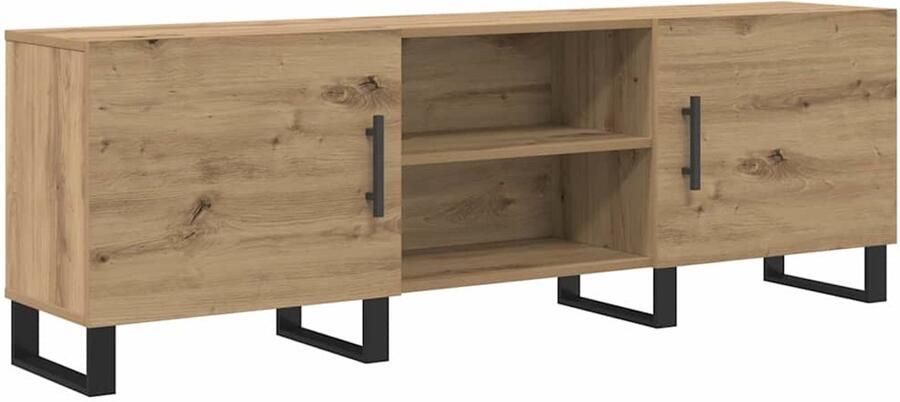 VidaXL TV Kast met plank met opslag met de deur 150 x 30 x 50 cm Bewerkt hout