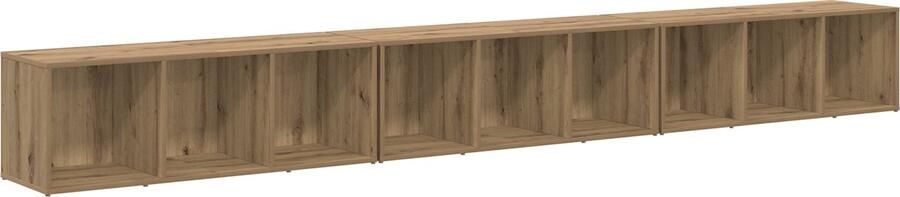 VidaXL TV Kast 3 pcs artisanaal eikenkleurig 37 x 35 x 107 5 cm