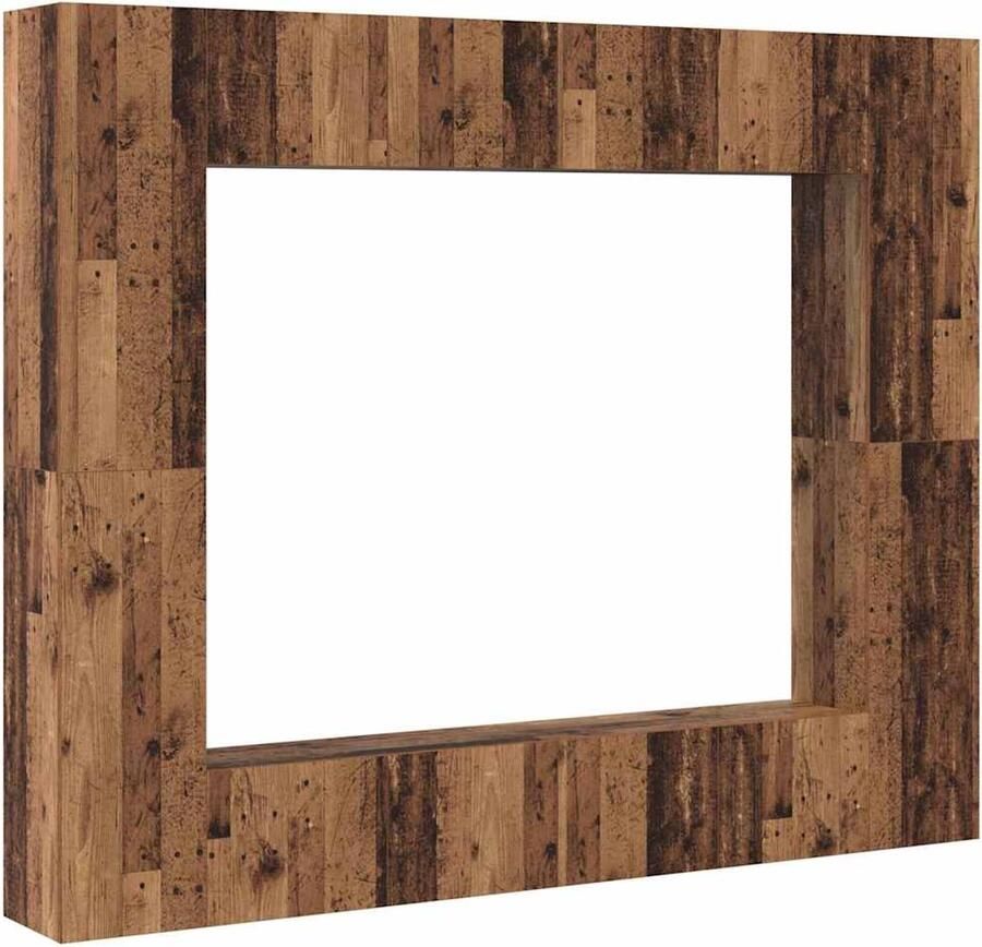VidaXL TV Kast 8 pcs Bruin 221 x 30 x 180 cm Bewerkt hout