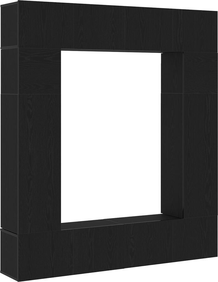 VidaXL TV Kast 8 pcs Zwart 80 x 30 x 30 cm Bewerkt hout