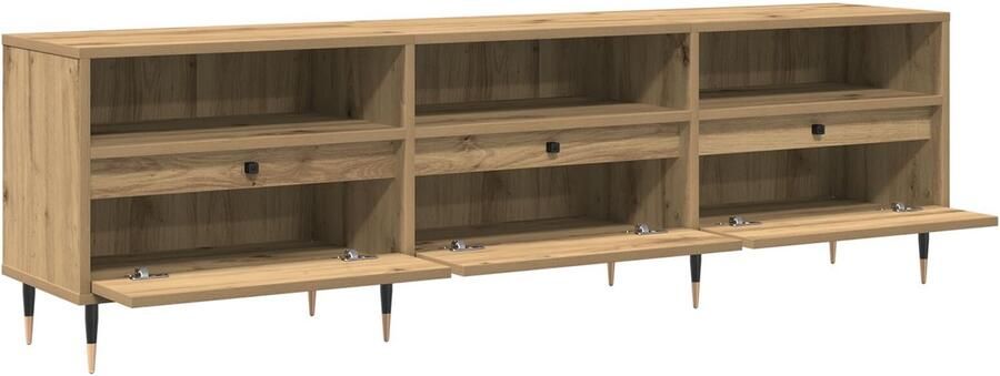VidaXL TV Kast artisanaal eikenkleurig 150 x 30 x 44.5 cm Bewerkt hout
