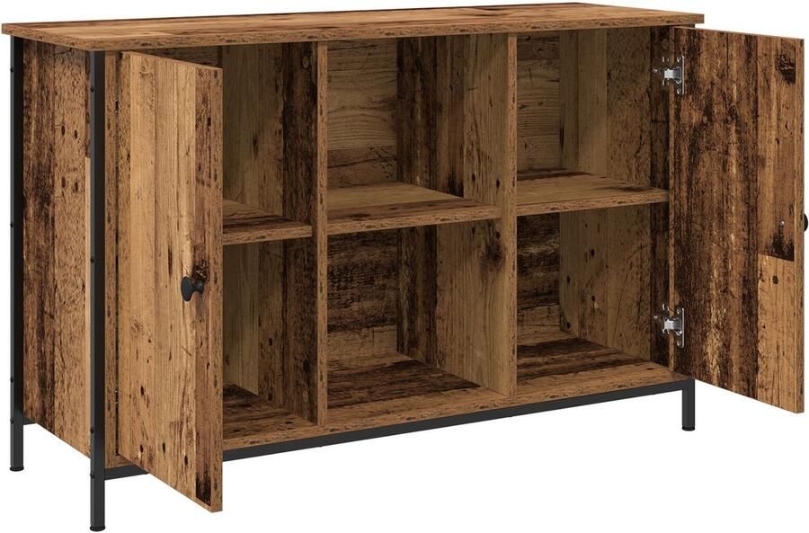 VidaXL TV-kast Artisan Eiken 101x35x65 cm Engineered Hout en Staal