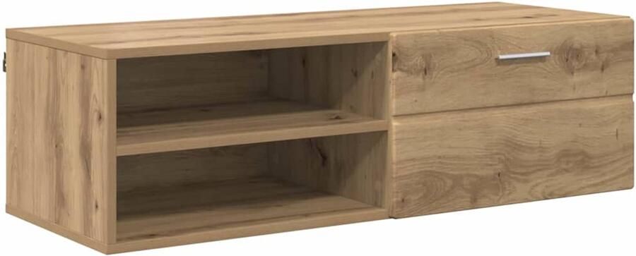 VidaXL TV Kast artisanaal eikenkleurig 100 5 x 39 x 30 cm Bewerkt hout