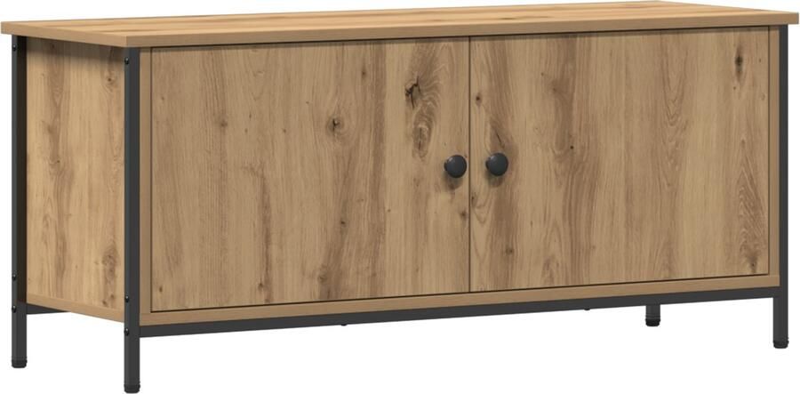 VidaXL TV-kast artisanaal eikenkleurig 100 x 35 x 45 cm Bewerkt hout