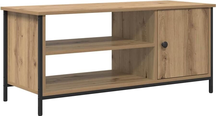 VidaXL TV Kast artisanaal eikenkleurig 100 x 40 x 45 cm Bewerkt hout
