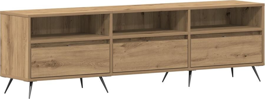 VidaXL TV Kast artisanaal eikenkleurig 150 x 30 x 44.5 cm Bewerkt hout