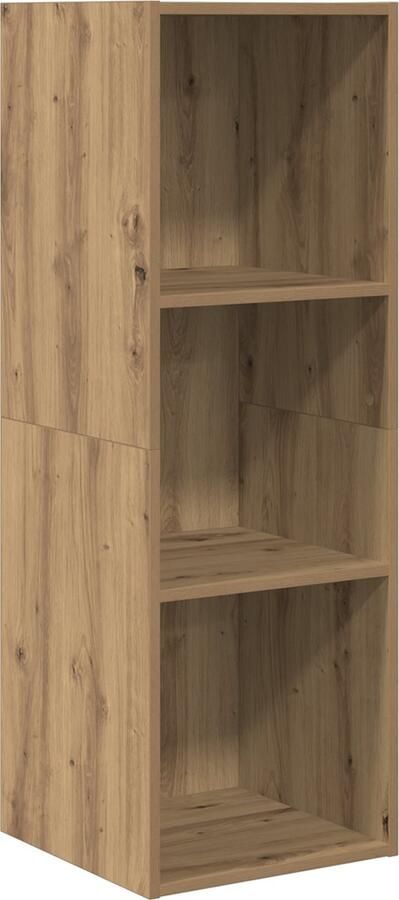 VidaXL TV Kast artisanaal eikenkleurig 37 x 37 x 107 cm Bewerkt hout