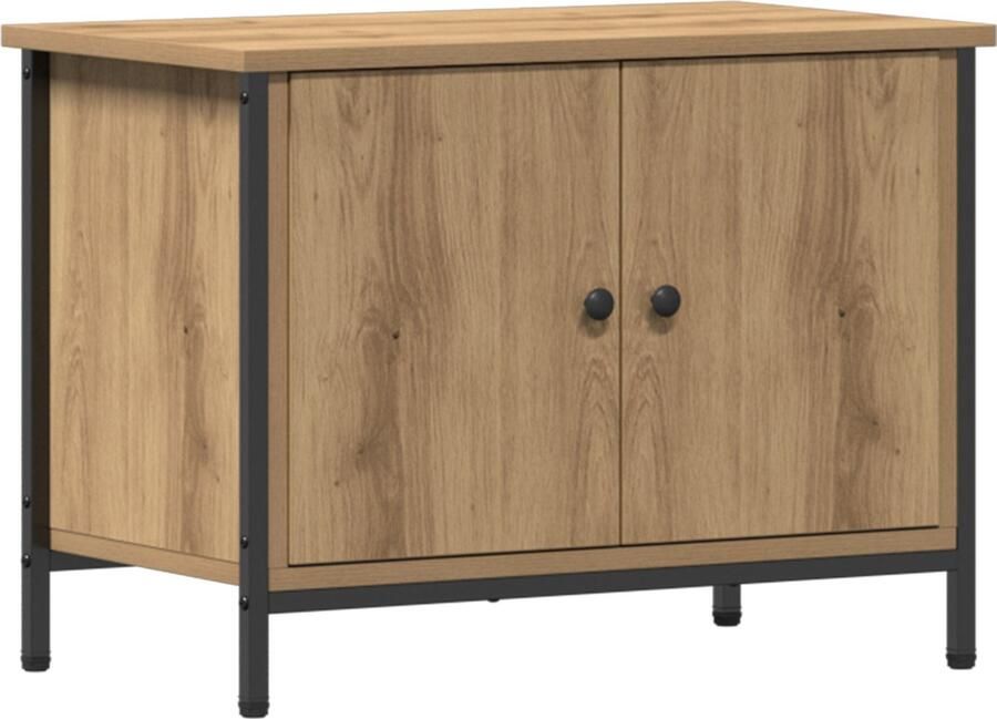VidaXL TV-kast artisanaal eikenkleurig 60 x 35 x 45 cm Bewerkt hout