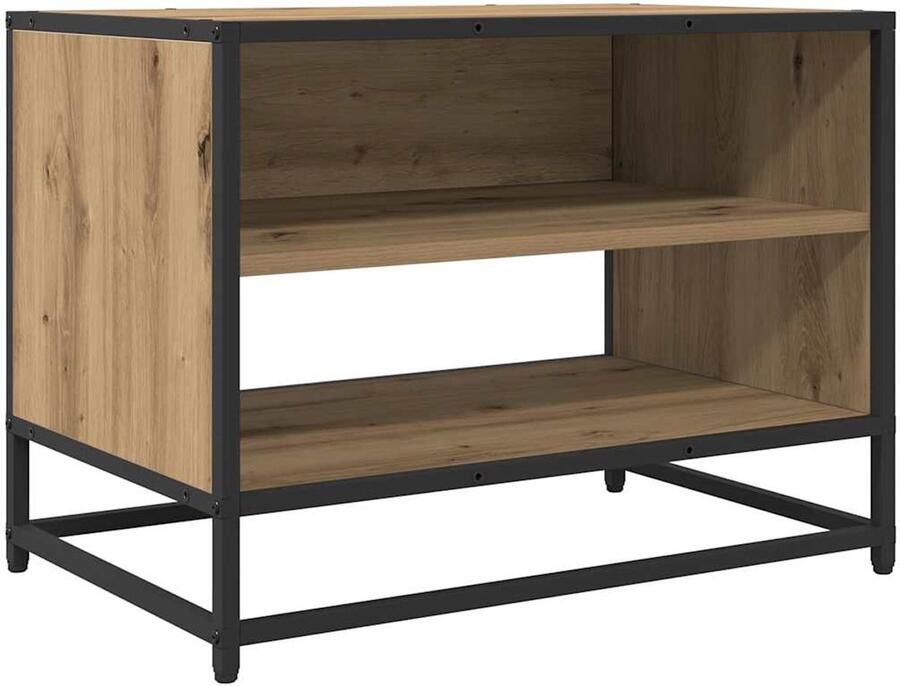 VidaXL TV Kast artisanaal eikenkleurig 61 x 40 x 46 cm Bewerkt hout
