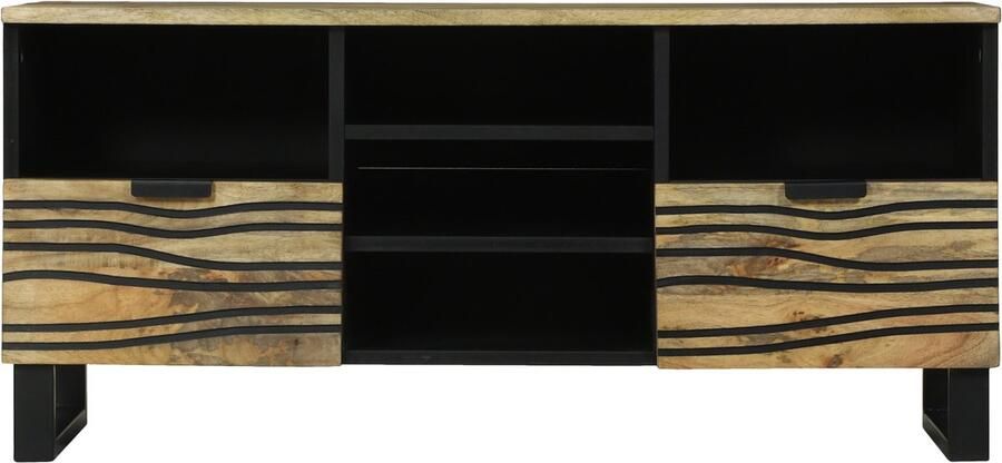 VidaXL TV-kast met lade Bruin 100 x 33 x 46 cm massief mangohout