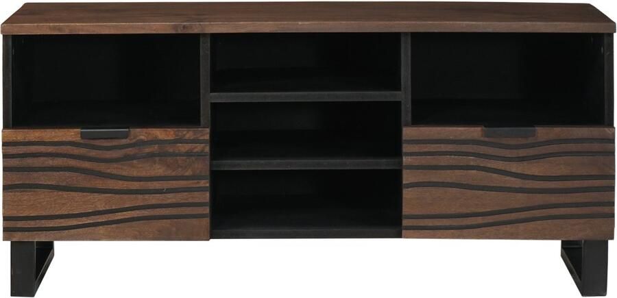 VidaXL TV-kast met lade Bruin 100 x 33 x 46 cm massief mangohout