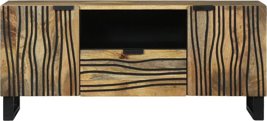 VidaXL TV Kast met lade Bruin 105 x 33 x 46 cm massief mangohout