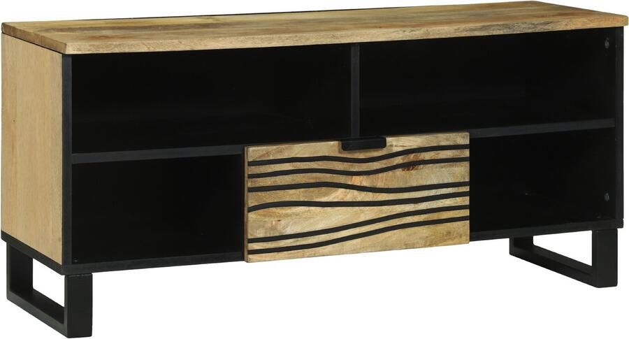 VidaXL TV-kast met lade Bruin 105 x 33 x 46 cm massief mangohout