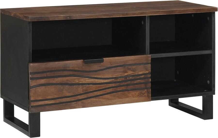 VidaXL TV-kast met lade Bruin 80 x 33 x 46 cm massief mangohout