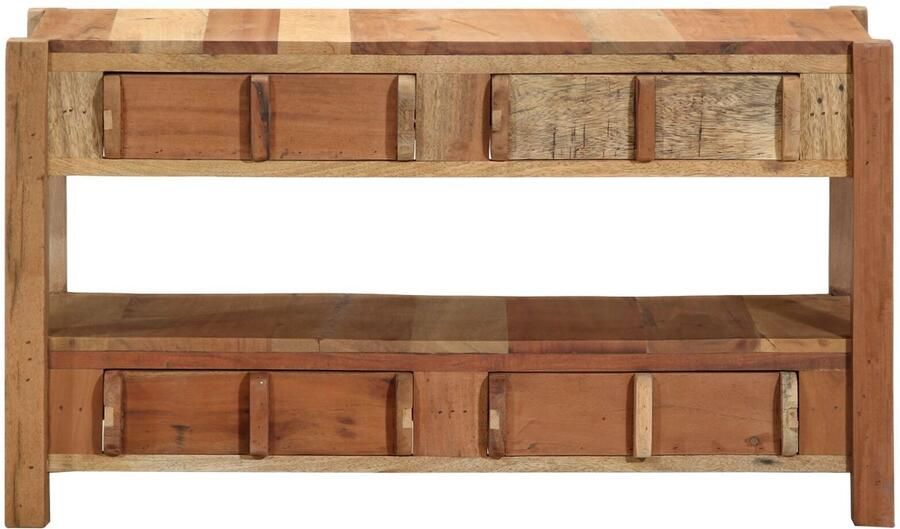 VidaXL TV Kast met lade Bruin 83 x 33 x 46 cm Massief gerecycled hout - Foto 2