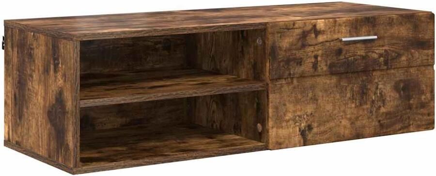 VidaXL TV Kast met lade Gerookt eiken 100 5 x 39 x 30 cm Bewerkt hout