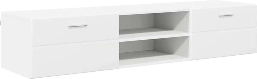 VidaXL TV Kast met lade met plank Wit 150 x 39 x 30 cm Bewerkt hout