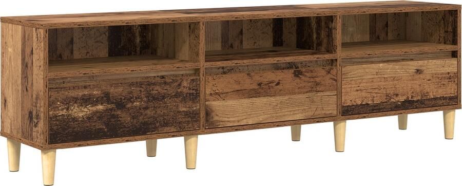 VidaXL TV Kast met lade Oud hout 150 x 30 x 44.5 cm Bewerkt hout