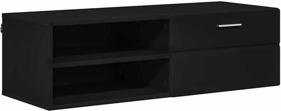 VidaXL TV Kast met lade Zwart 100 5 x 39 x 30 cm Bewerkt hout