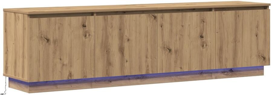 VidaXL TV-kast met LED Artisan Eiken 180x38x49 cm Engineered hout - Foto 2