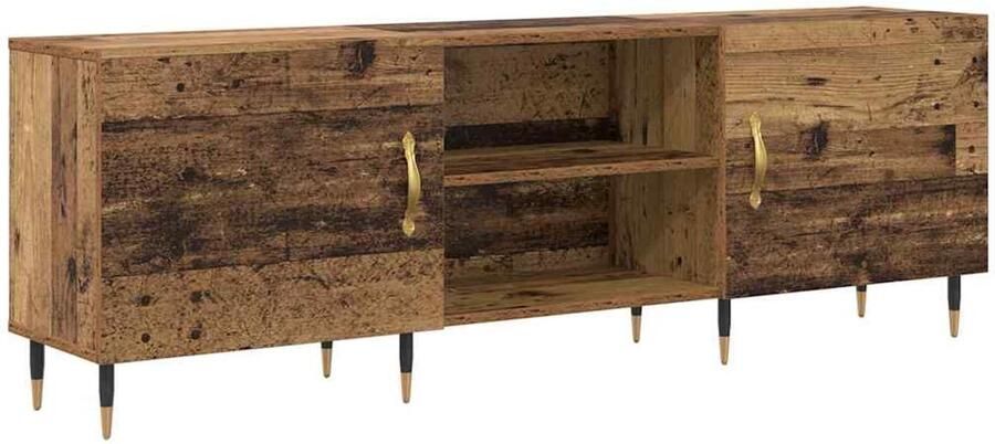VidaXL TV Kast met plank met opslag met de deur Oud hout 150 x 30 x 50 cm Bewerkt hout