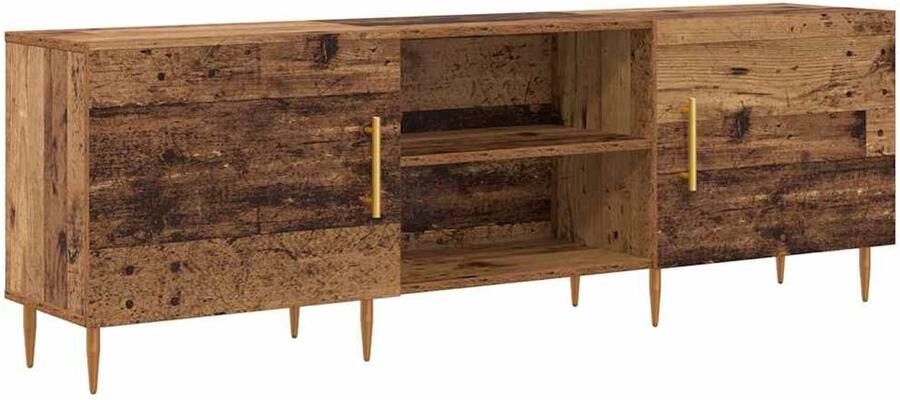 VidaXL TV Kast met plank met opslag met de deur Oud hout 150 x 30 x 50 cm Bewerkt hout