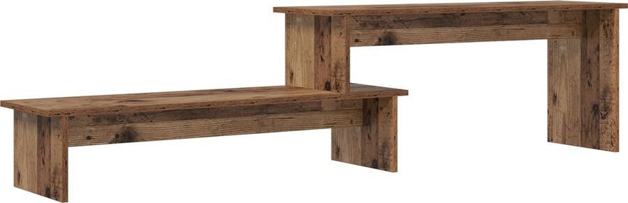 VidaXL TV Kast met plank met opslag Oud hout 180 x 30 x 43 cm Bewerkt hout