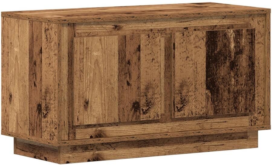 VidaXL TV-kast Oud hout 80 x 35 x 45 cm Bewerkt hout