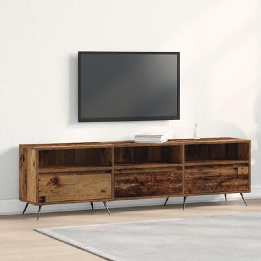 VidaXL TV-kast Oude Hout 150x30x44 5 cm Gefabriceerd Hout - Foto 2
