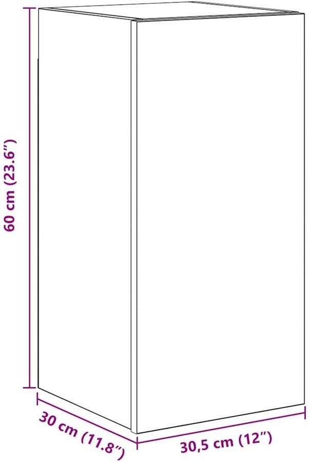 VidaXL Tv-meubelset 5 pcs Oud hout 30 5 x 30 x 60 cm Bewerkt hout