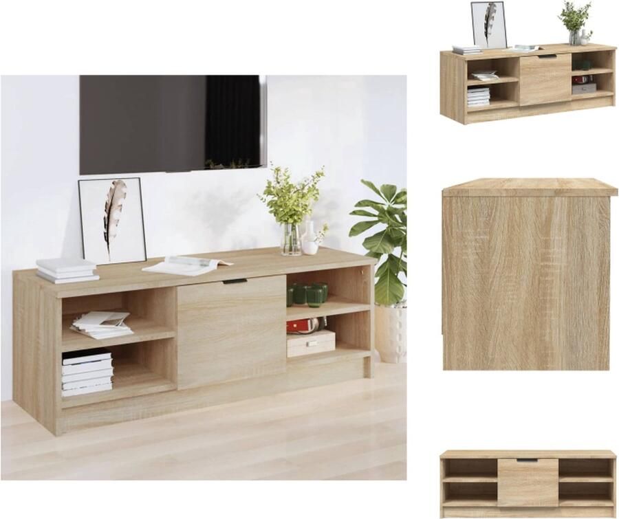 VidaXL Tv-kast Sonoma eiken 102 x 35.5 x 36.5 cm Stereokast en opbergmeubel Kast