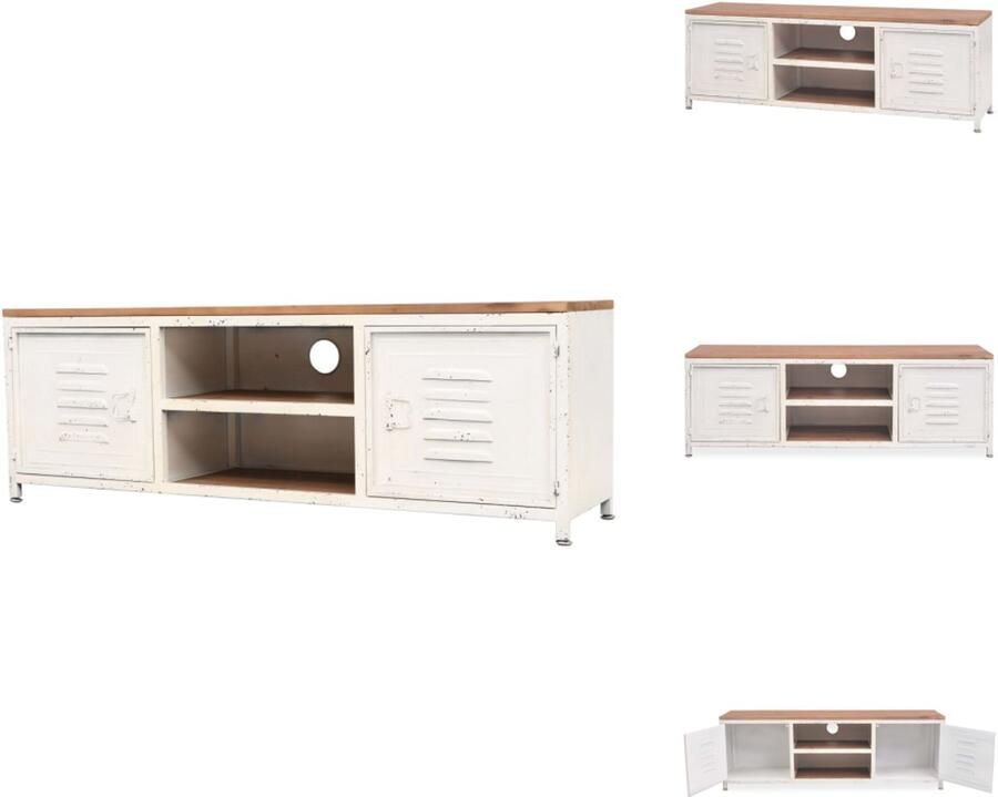 VidaXL Tv-kast Tv-kasten Hifi-kast Hifi-kasten Tv-meubel 120x30x40 cm wit