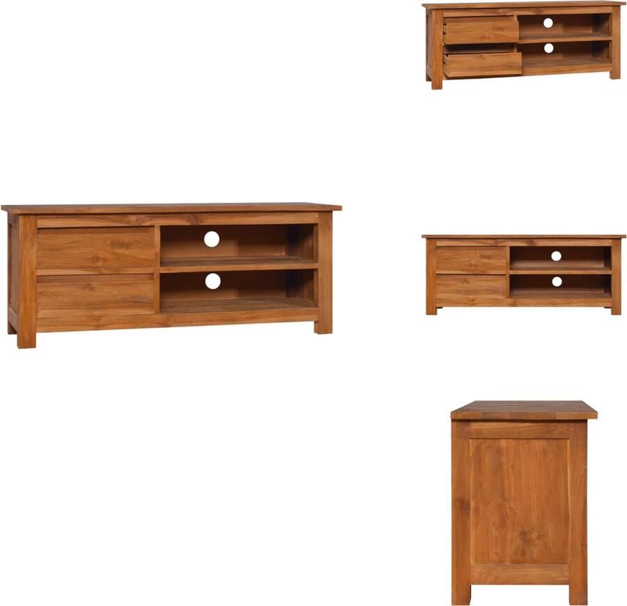 VidaXL Tv-kast Tv-kasten Houten Televisiekast Houten Televisiekasten Tv-meubel 100x30x40 cm massief teakhout