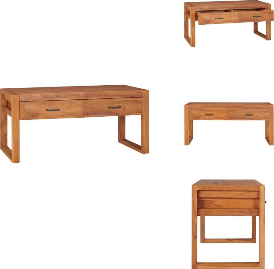 VidaXL Tv-kast Tv-kasten Houten Televisiekast Houten Televisiekasten Tv-meubel 100x40x45 cm gerecycled teakhout
